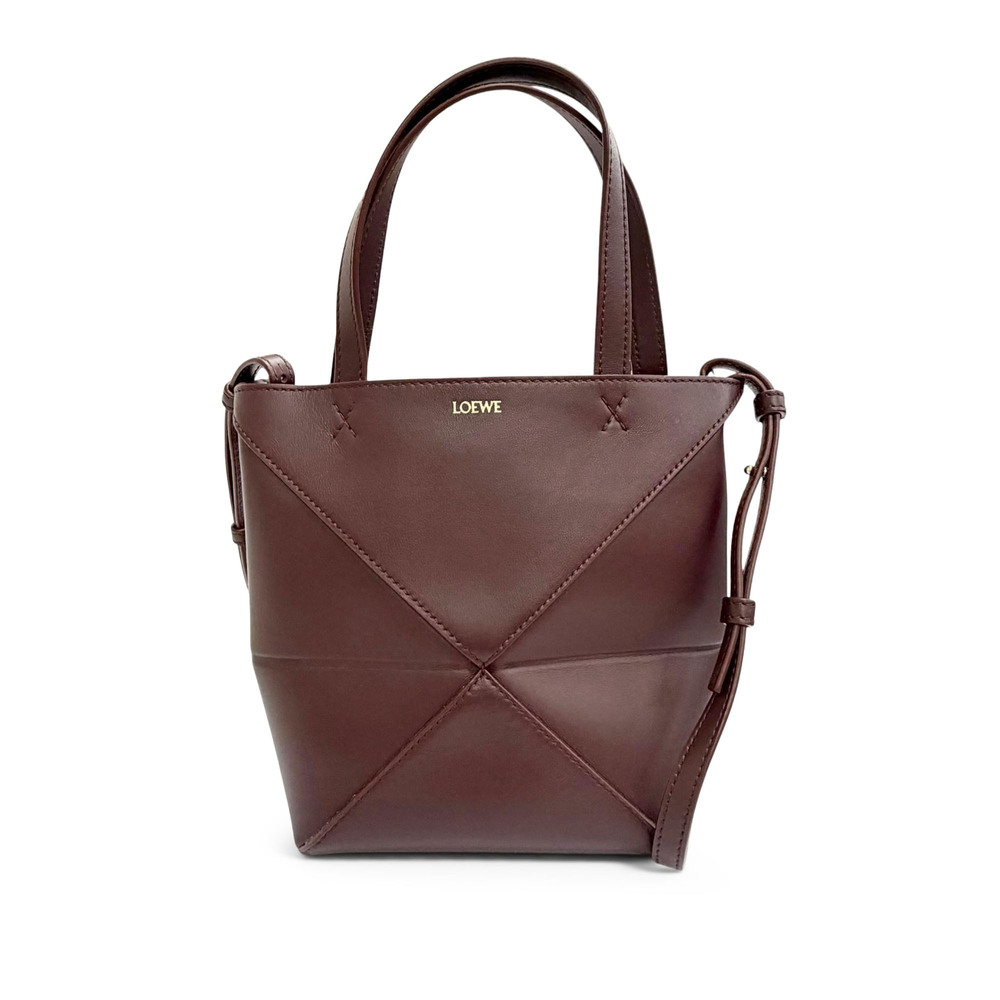 Pre-Loved LOEWE Mini Shiny Calfskin Puzzle Fold Tote